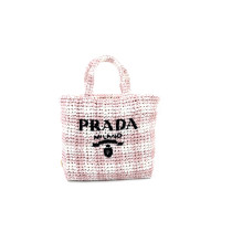 Prada Tote Bag Mini Paglia Rosa
