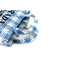 Prada Tote Bag Mini Paglia Blu