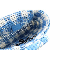 Prada Tote Bag Mini Paglia Blu