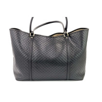 Gucci Black Leather Shopping Bag