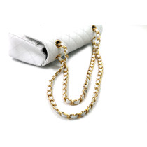 샤넬 23 화이트 가죽