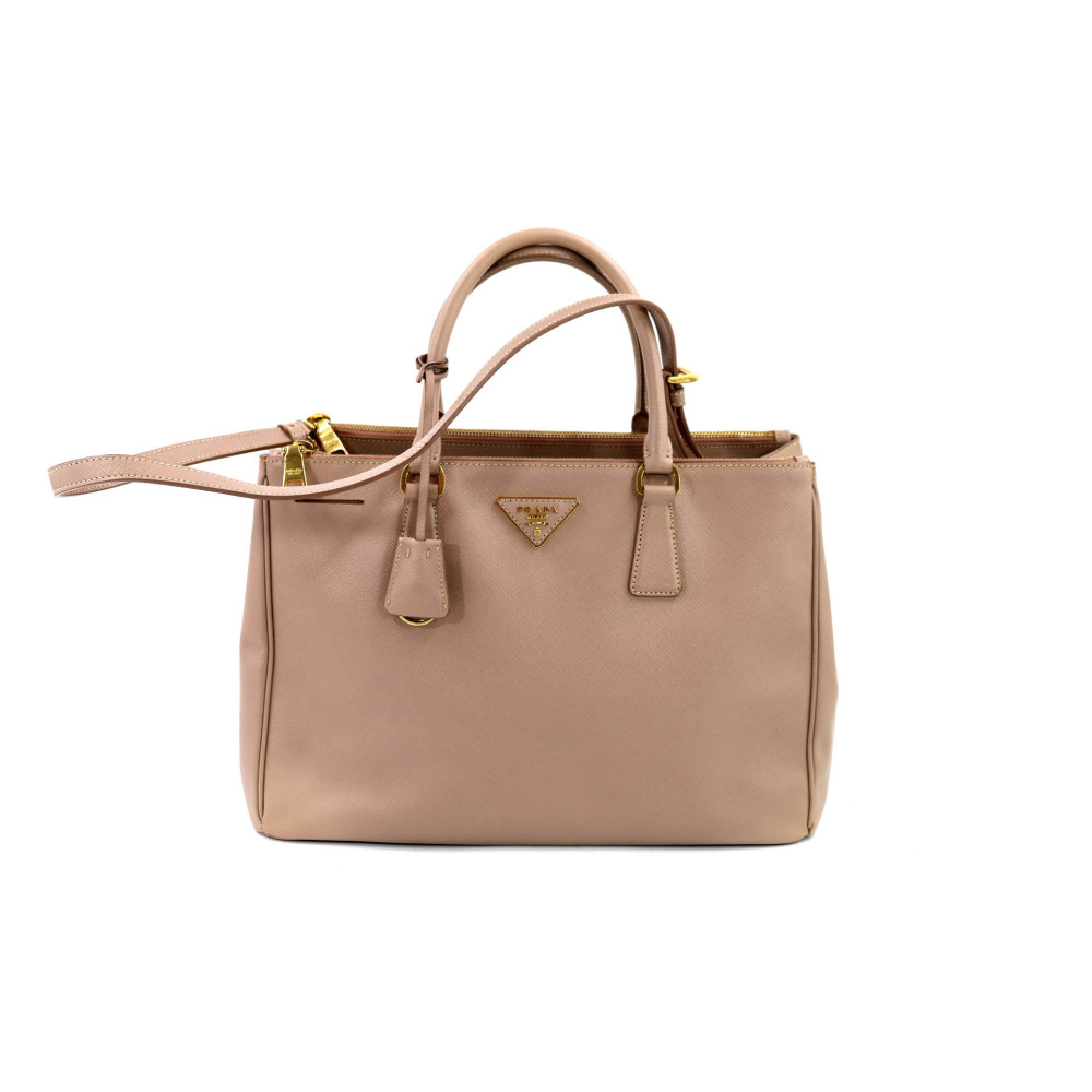 프라다 더블 가죽 파우더 핑크