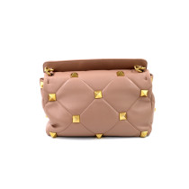 Valentino Roman Stud Beige Leather