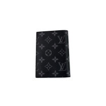Louis Vuitton Reisepasshülle Schwarzes Canvas