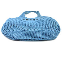 Prada Strohtasche Blau