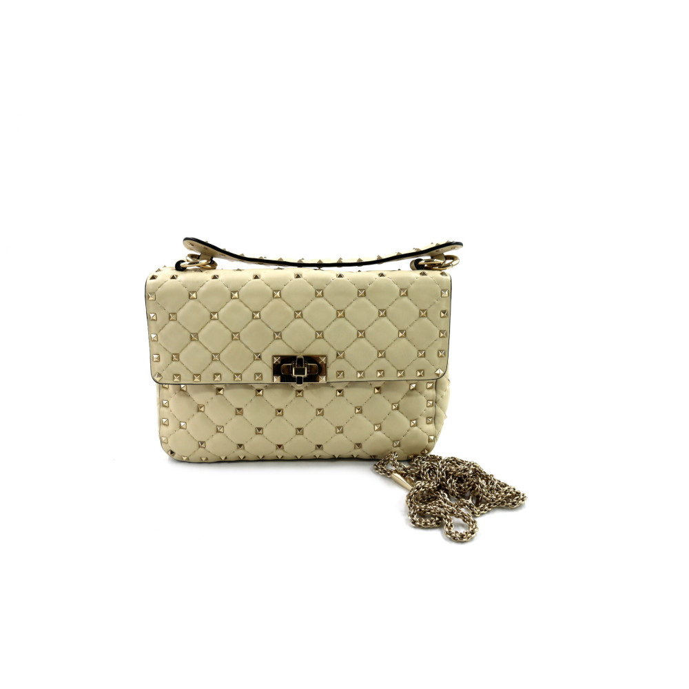 Valentino Spike Cuir Blanc