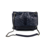Saint Laurent Niki Leder Blau