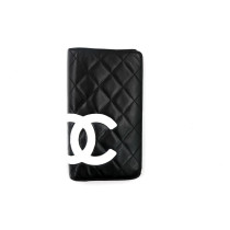 Chanel Black and White Leather Wallet