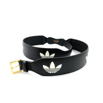 Gucci für Adidas Schwarzer Ledergürtel