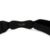 구찌 X 아디다스 블랙 가죽 벨트