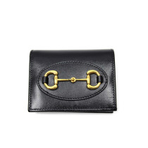 Gucci Wallet Horsebit Black Leather