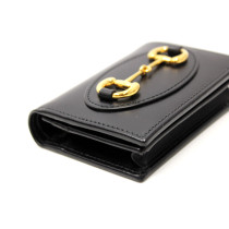 Gucci Portafoglio Horsebit Pelle Nera