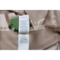 Gucci GG Jumbo Wool and Silk Scarf Sand
