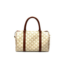 Celine Bauletto Triomphe White Canvas