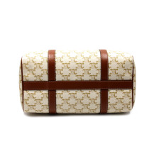 셀린느 트리옴프 화이트 캔버스 보울러백