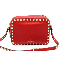 Valentino Rockstud Camera Bag Rote Leder