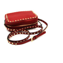Valentino Rockstud Camera Bag Red Leather