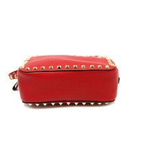 Valentino Rockstud Camera Bag Red Leather