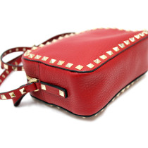 Valentino Rockstud Camera Bag Pelle Rossa