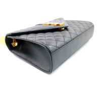 Saint Laurent Envelope Schwarzes Leder