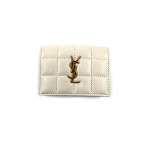 Saint Laurent White Leather Wallet