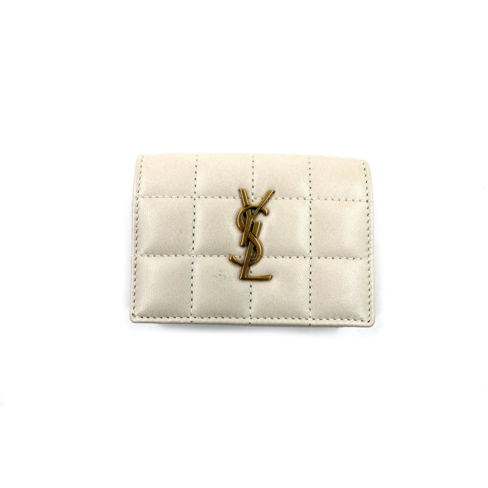 생로랑 화이트 가죽 지갑