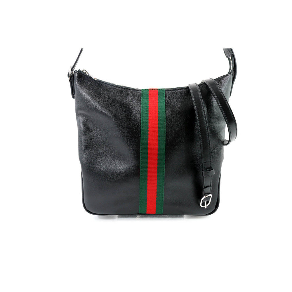 Gucci Tracolla Lunetta Media Pelle Nera