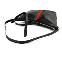 Gucci Umhängetasche Mittlere Lunetta Schwarzes Leder