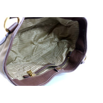 Prada Shopping Toile Marron