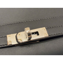 Hermes Kelly Mini Schwarzes Leder