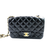 Chanel Rectangular Mini Black Leather