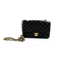 Chanel 직사각형 미니 블랙 가죽