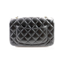 Chanel Rechteckige Mini Schwarzleder