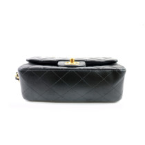 Chanel Rectangular Mini Black Leather