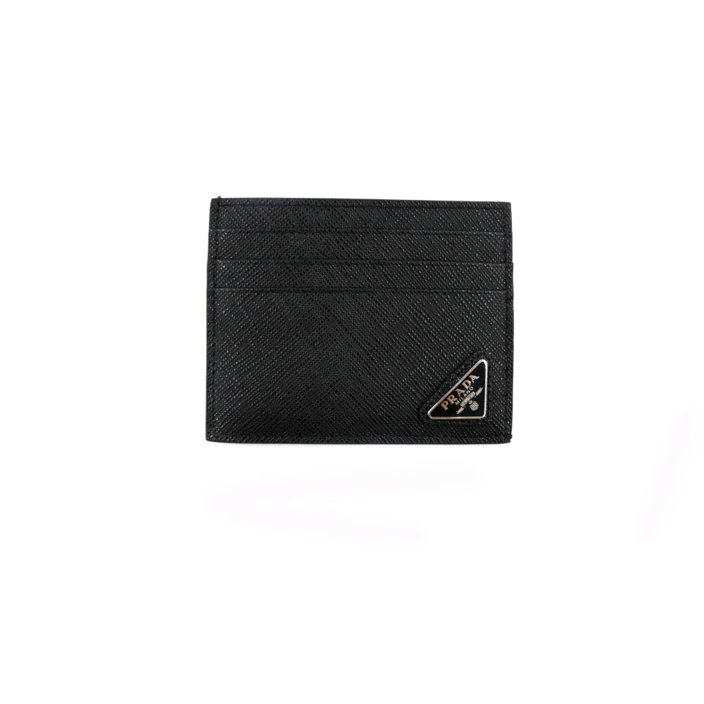 Prada Porte-cartes Cuir Saffiano Noir