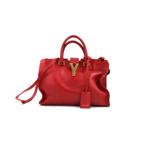 Saint Laurent Cabas Cuir Rouge