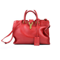 Saint Laurent Red Leather Cabas