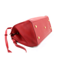 Saint Laurent Red Leather Cabas