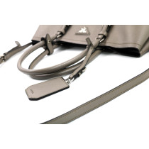 프라다 더블 그레이 가죽