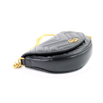 Gucci Marmont Half-Moon Black Leather