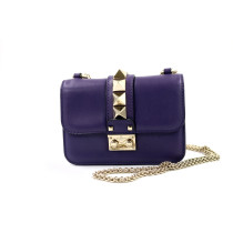 Valentino Glam Lock Cuir Violet