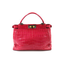 Fendi Peekaboo Pink Crocodile
