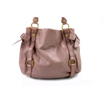 Miu Miu Pink Leather Shopping Bag
