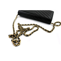 Chanel Woc Black Leather