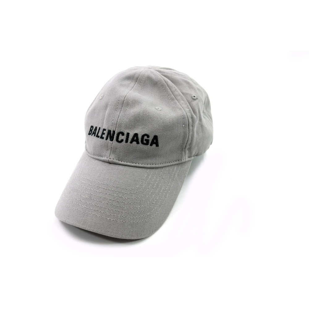 Balenciaga Grey Cotton Hat