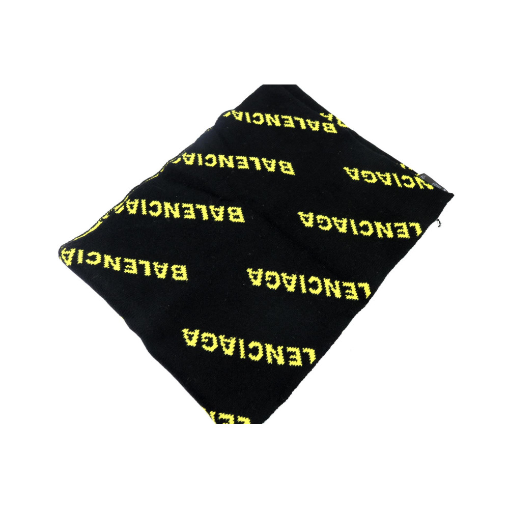 Balenciaga Black Wool Scarf