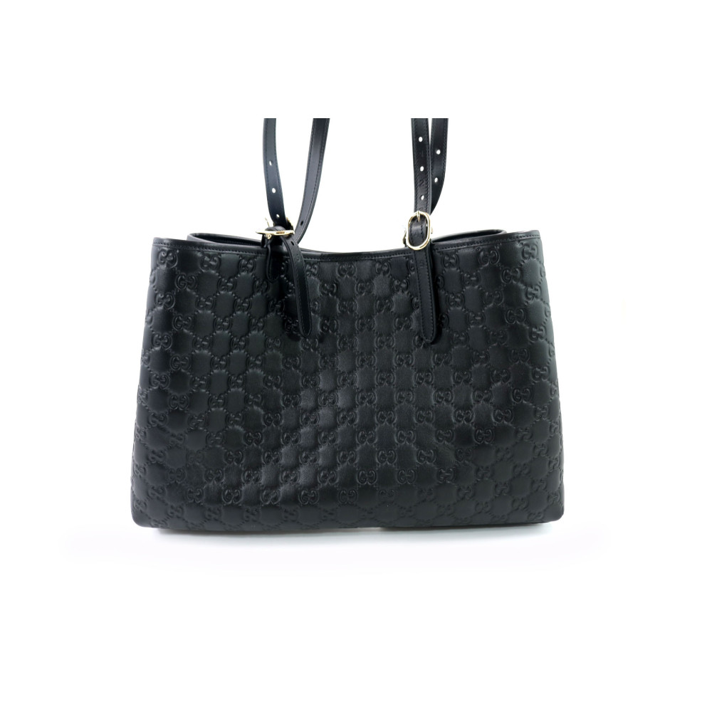 Gucci Shopping Emblem Pelle Nera