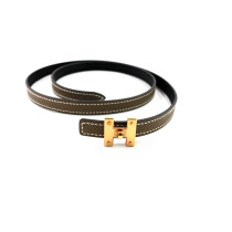 Hermes Gürtel Reverse Leder Etoupe
