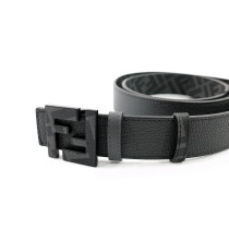 Fendi Ceinture Réversible Cuir Noir