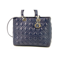 Dior Lady Dior 7 Blue Cannage Leather